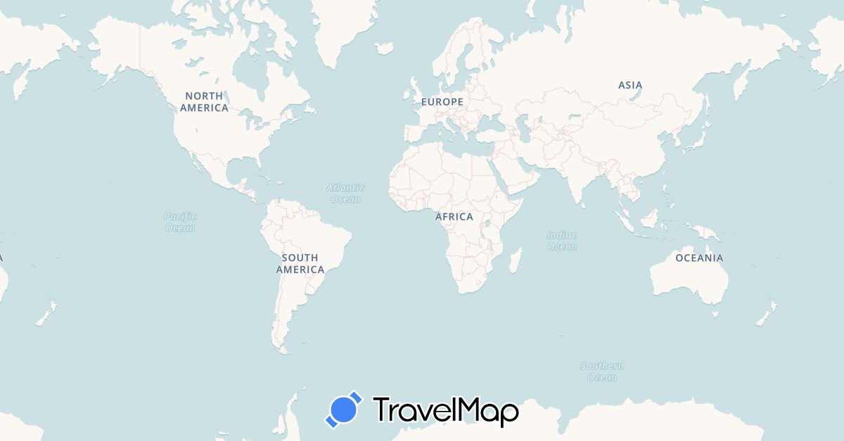 TravelMap itinerary: driving, paddling in United States (North America)